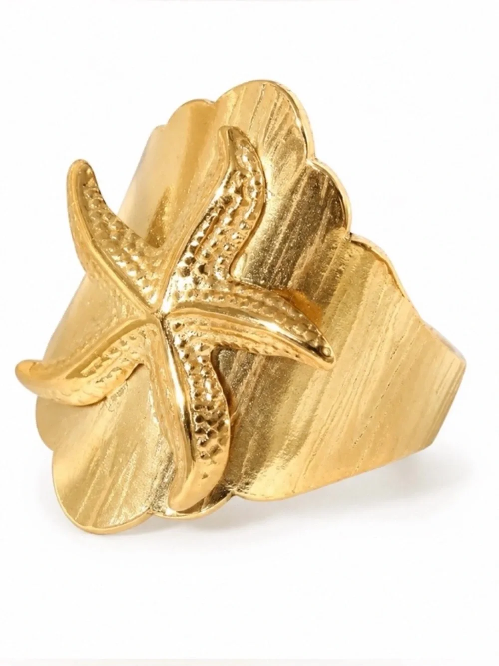 Gold Starfish Statement Ring - Women Jewelry